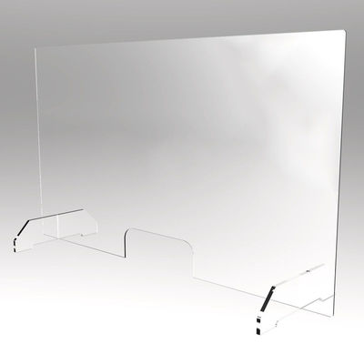 quality  Clear Acrylic Plexiglass Glass Shield Office Sneeze Guard 80cmx60cm factory