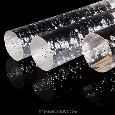 Customized High Class Clear Acrylic Bubble Rod PMMA Rod For Stair Handrail
